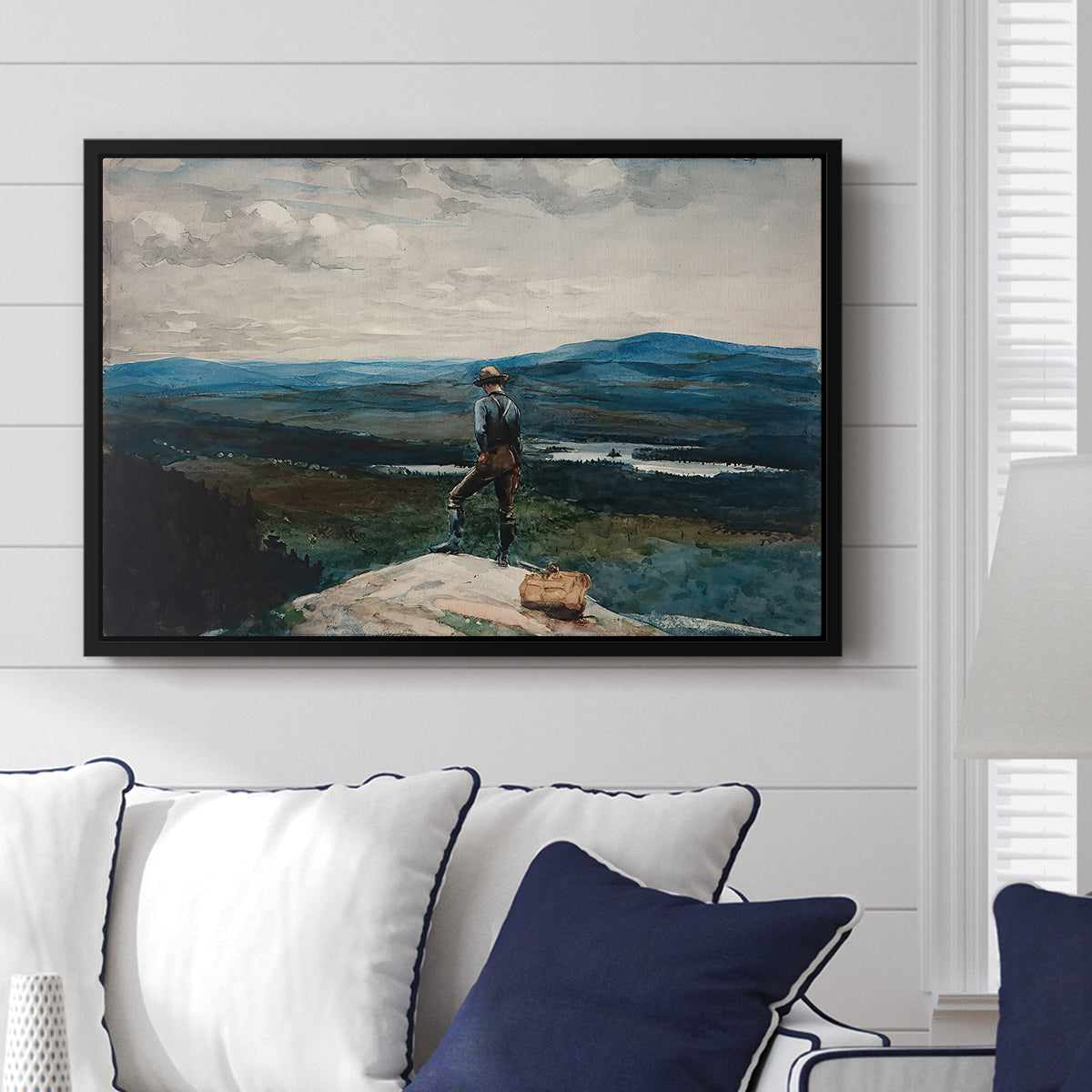 The Ranger, Adirondacks, 1882 - Floater Framed Canvas Print