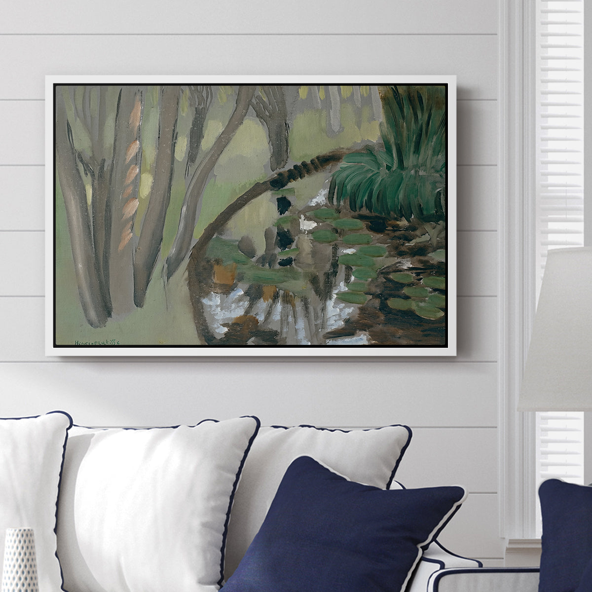The Stream, Maintenon, 1918 - Floater Framed Canvas Print