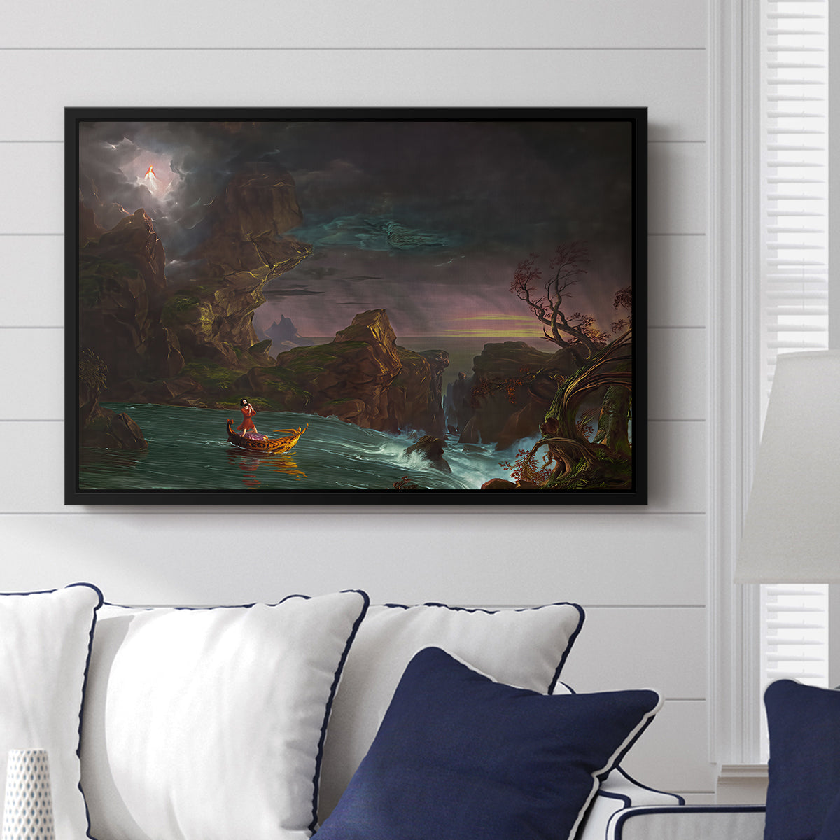 The Voyage of Life: Manhood, 1842 - Floater Framed Canvas Print