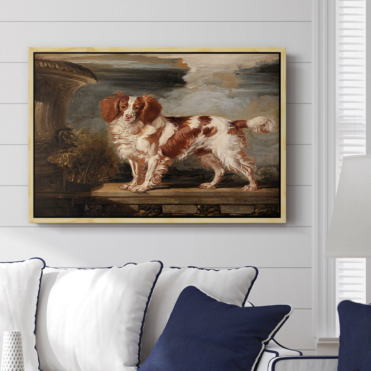 Portrait of Dash, a Favourite Spaniel, Property of Lady Frances Vane-Tempest, 1819 - Floater Framed Canvas Print