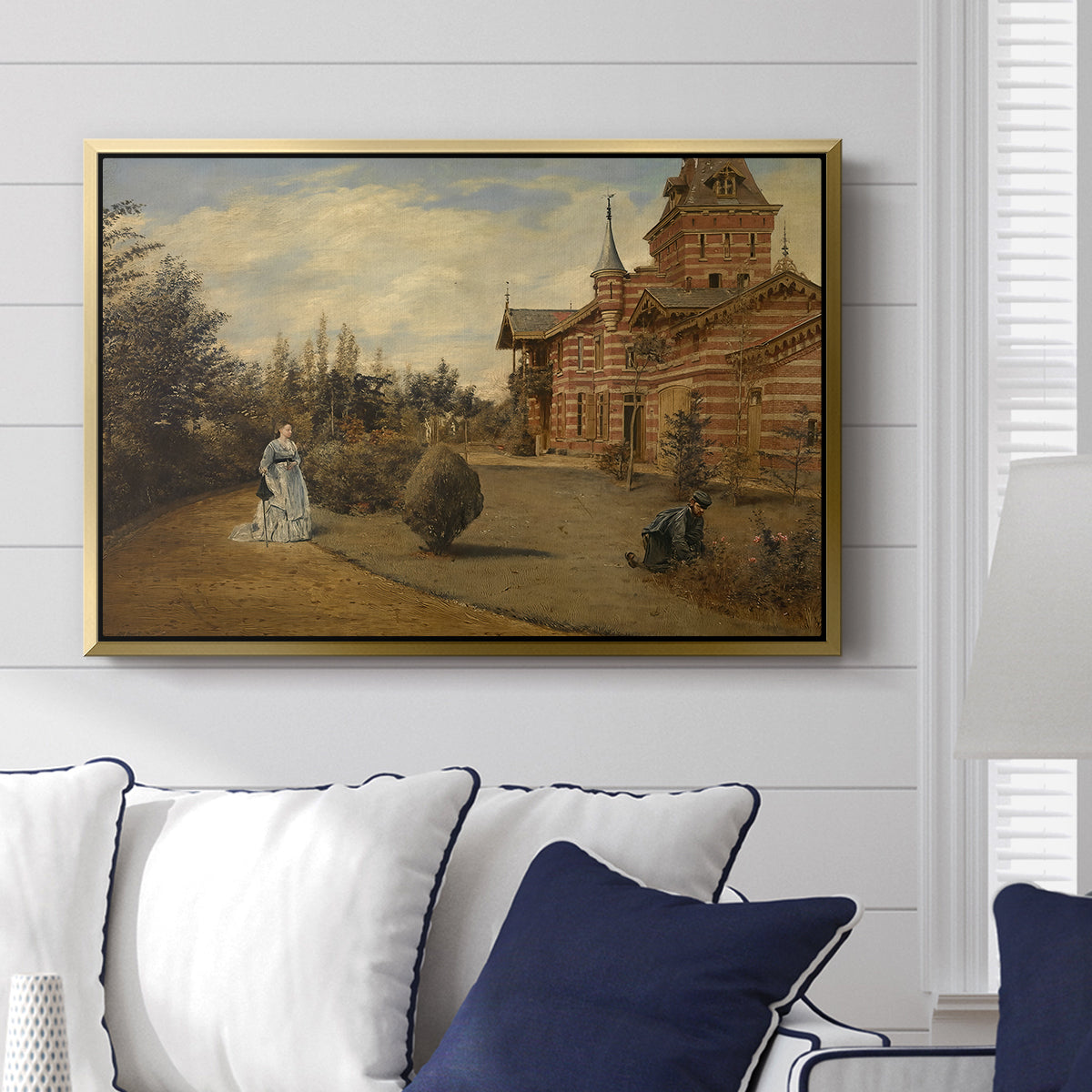 The Country House of Gustave Coûteaux, 1871 - Floater Framed Canvas Print
