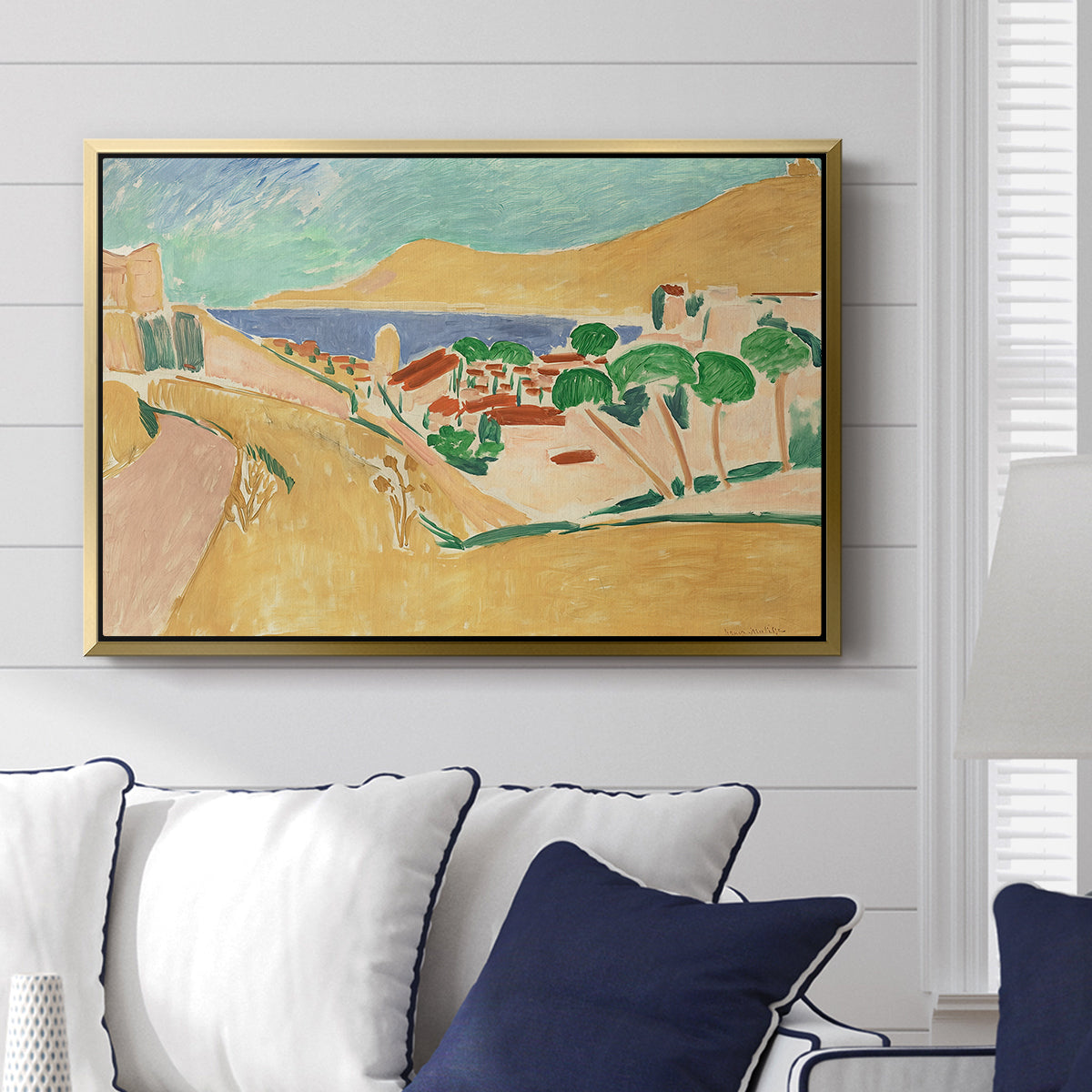 Collioure in August, c. 1911 - Floater Framed Canvas Print