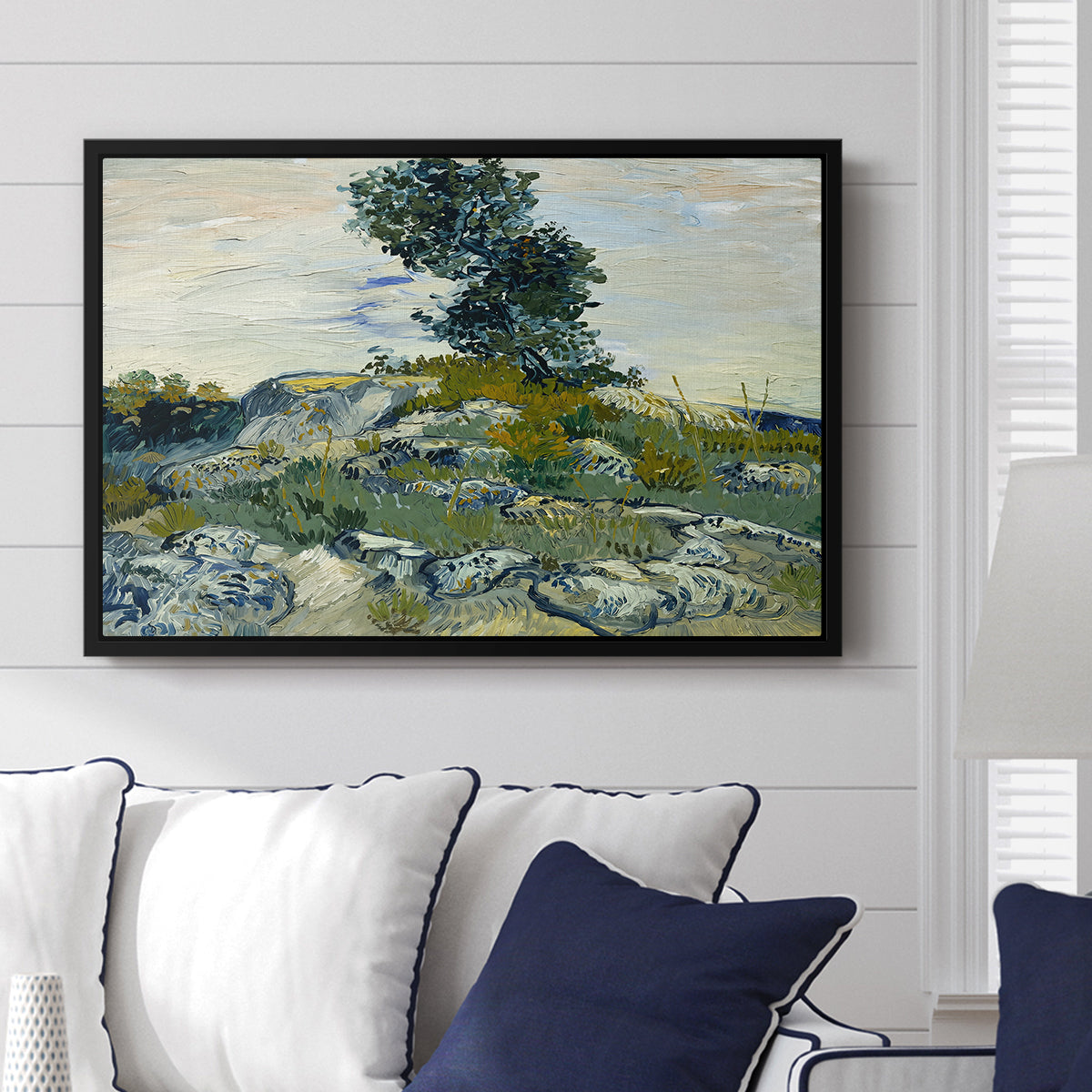 The Rocks, 1888 - Floater Framed Canvas Print