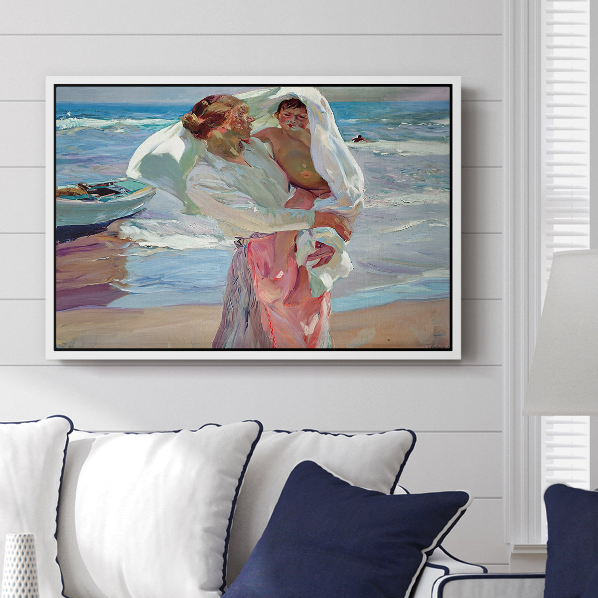 After Bathing, 1915 - Floater Framed Canvas Print