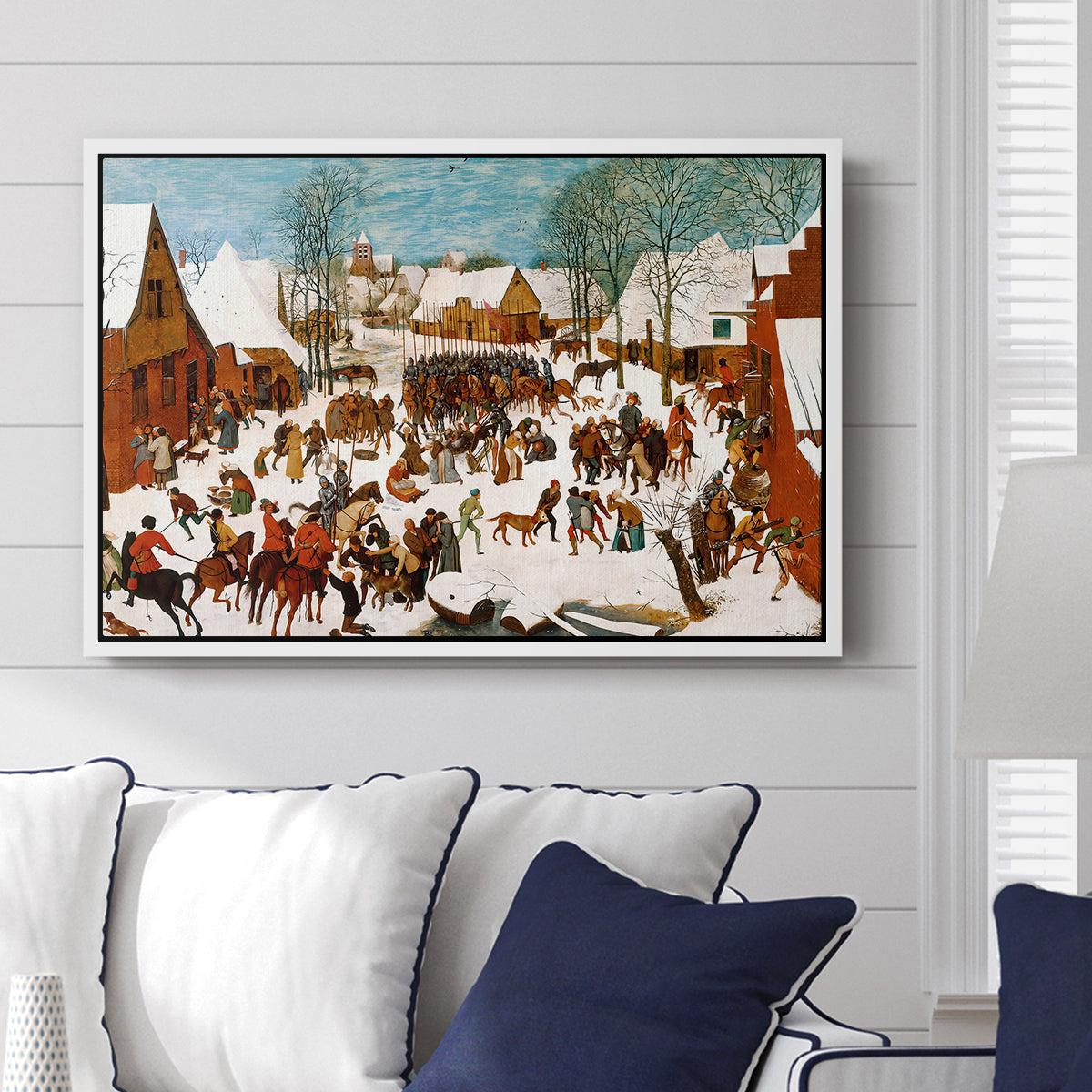 Massacre of the Innocents, c. 1565-1567 - Floater Framed Canvas Print
