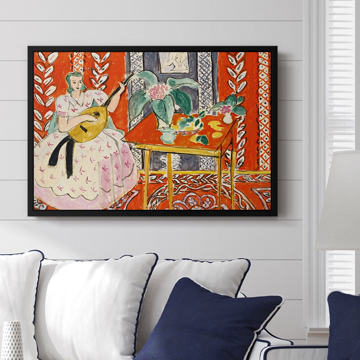 The Lute (Le luth), 1943 - Floater Framed Canvas Print