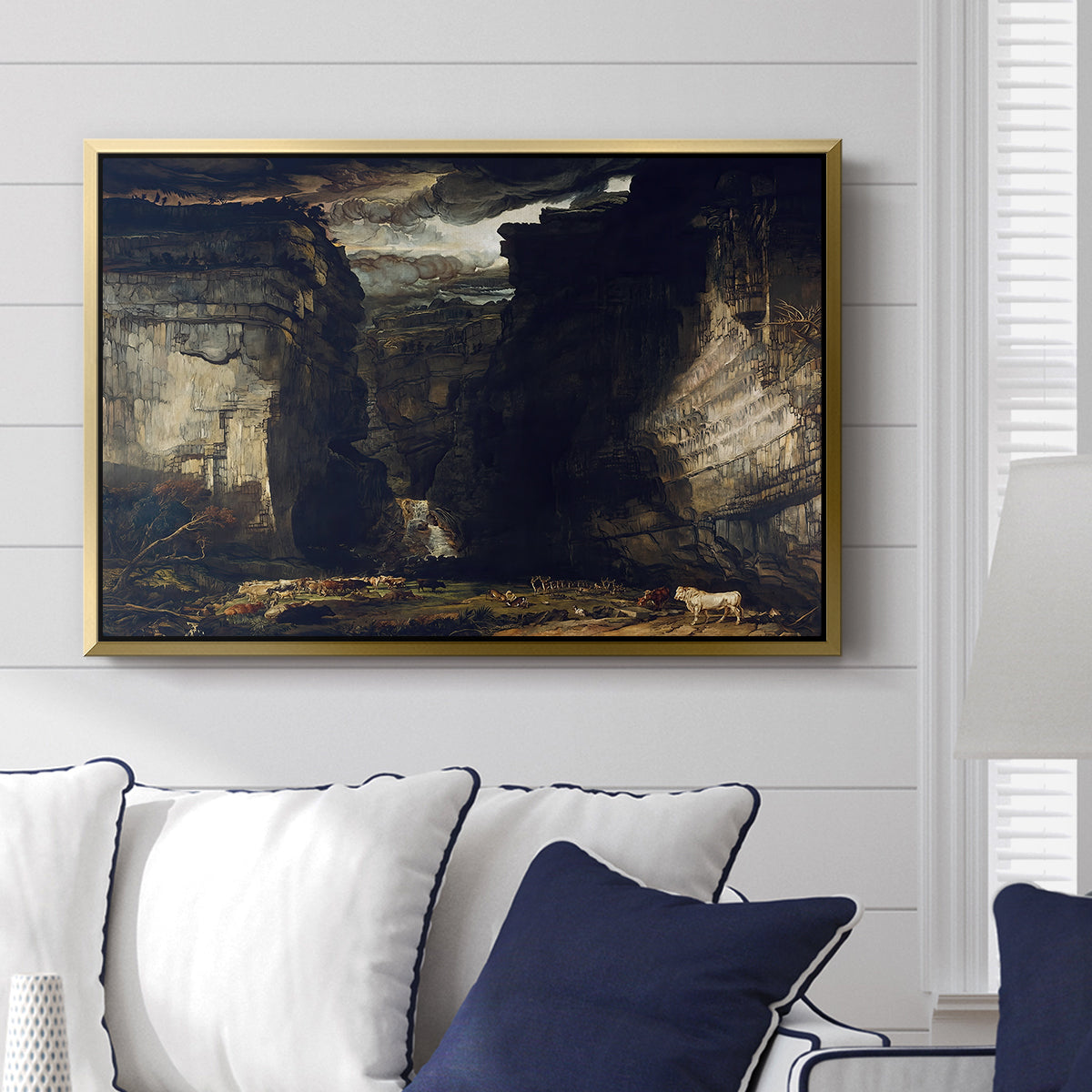 Gordale Scar, c. 1811-1813 - Floater Framed Canvas Print