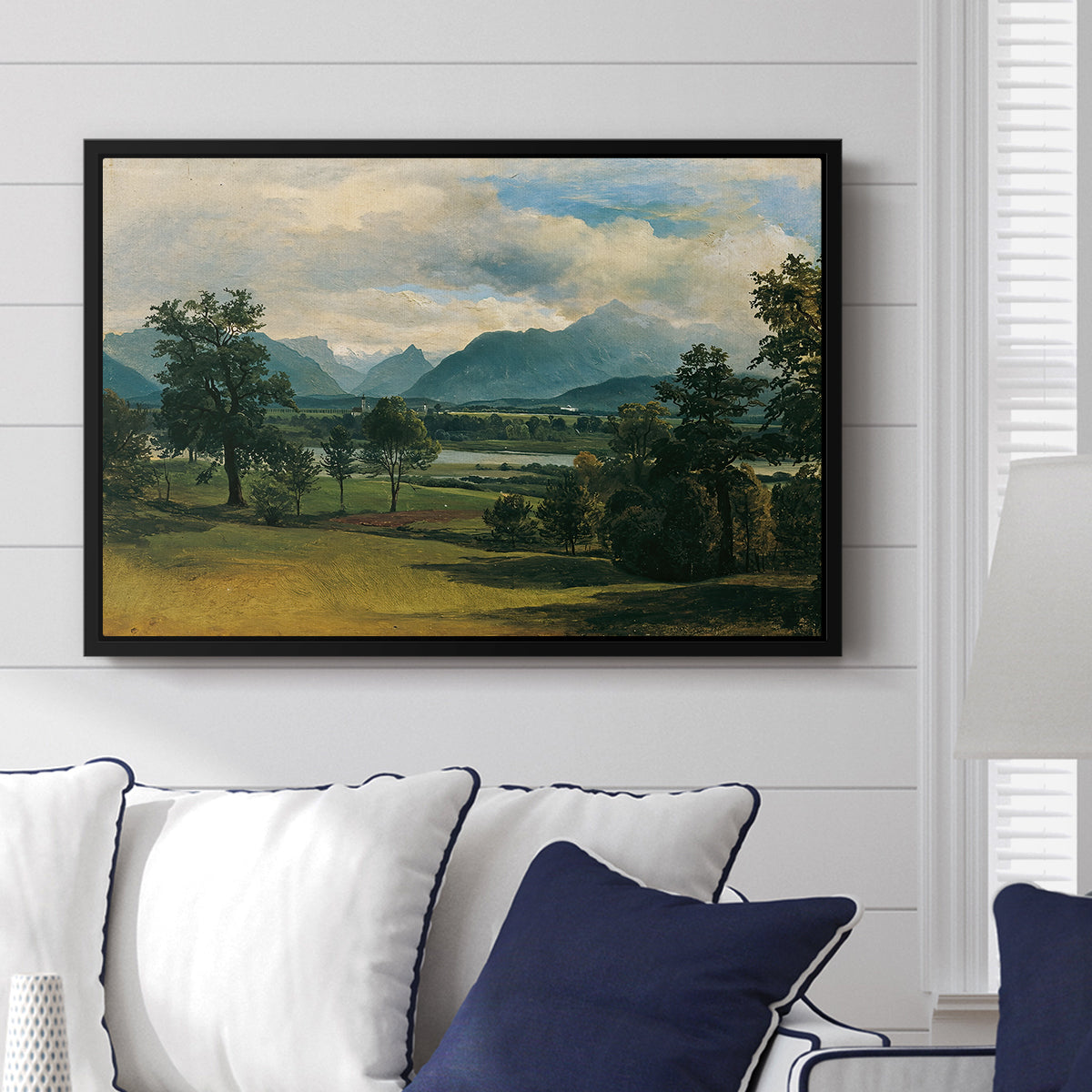 View of Liefering, 1830 - Floater Framed Canvas Print