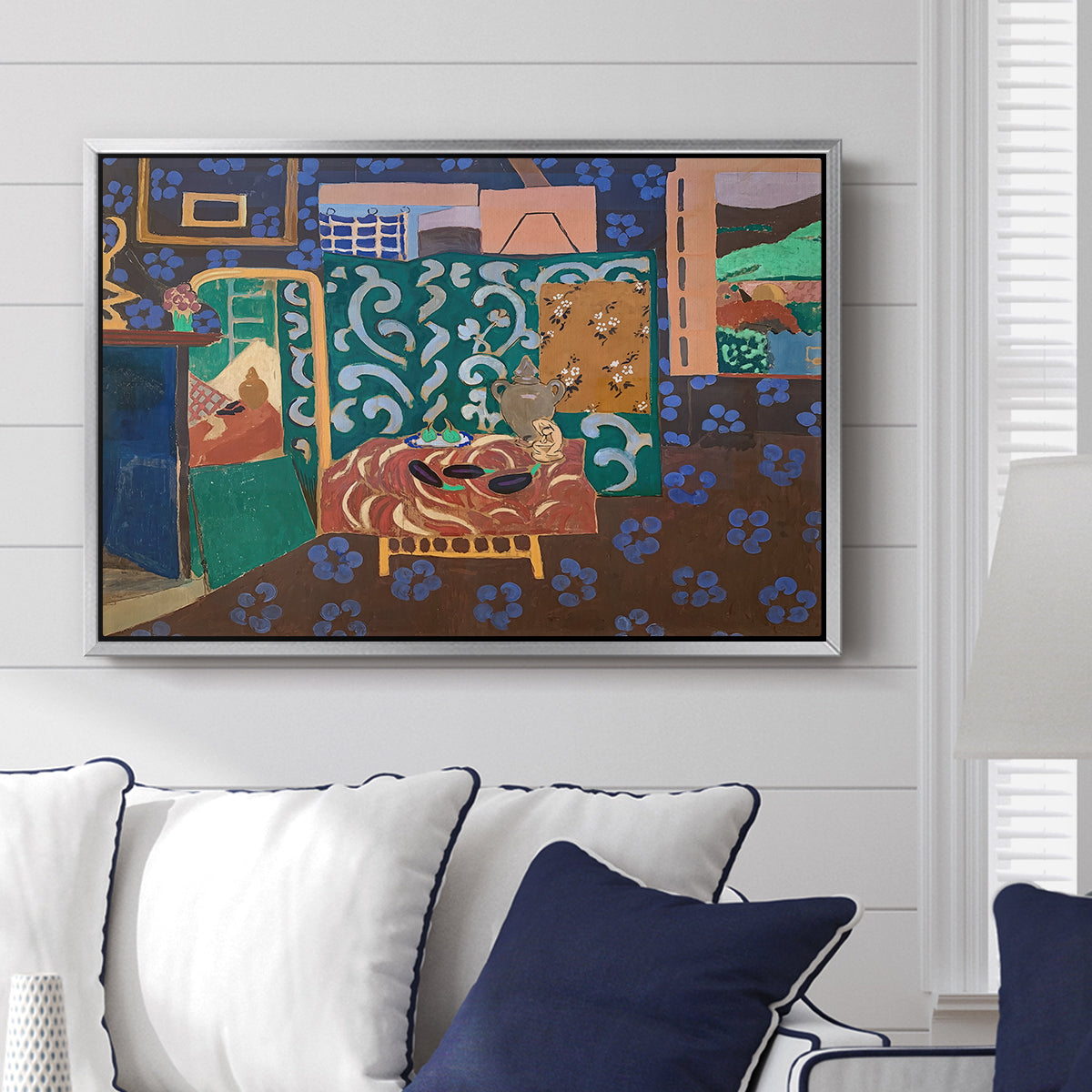 Interior with Aubergines, 1911 - Floater Framed Canvas Print