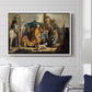 David with Goliath's Head in front of Saul, for Rembrandt, 1627 - Floater Framed Canvas Print
