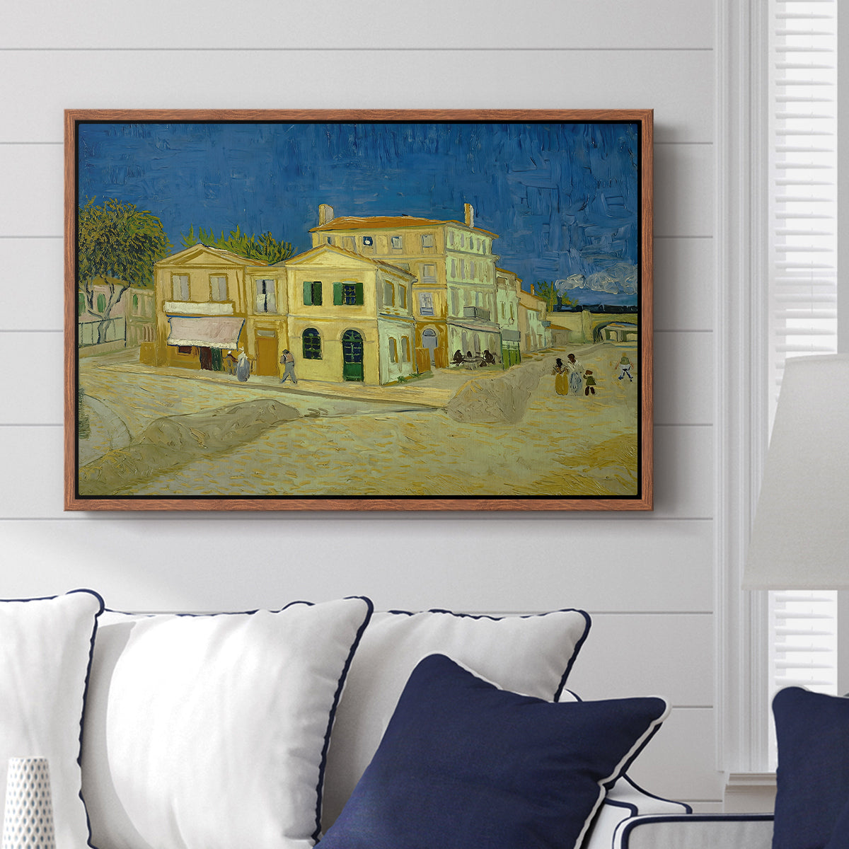 The Yellow House (The Street), 1888 - Floater Framed Canvas Print