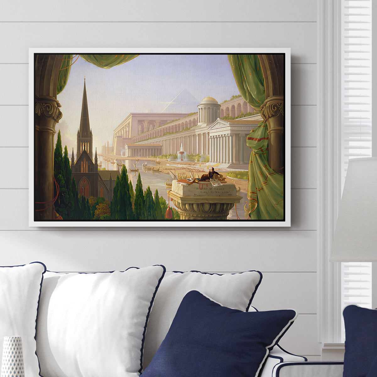 The Architect's Dream, 1840 - Floater Framed Canvas Print