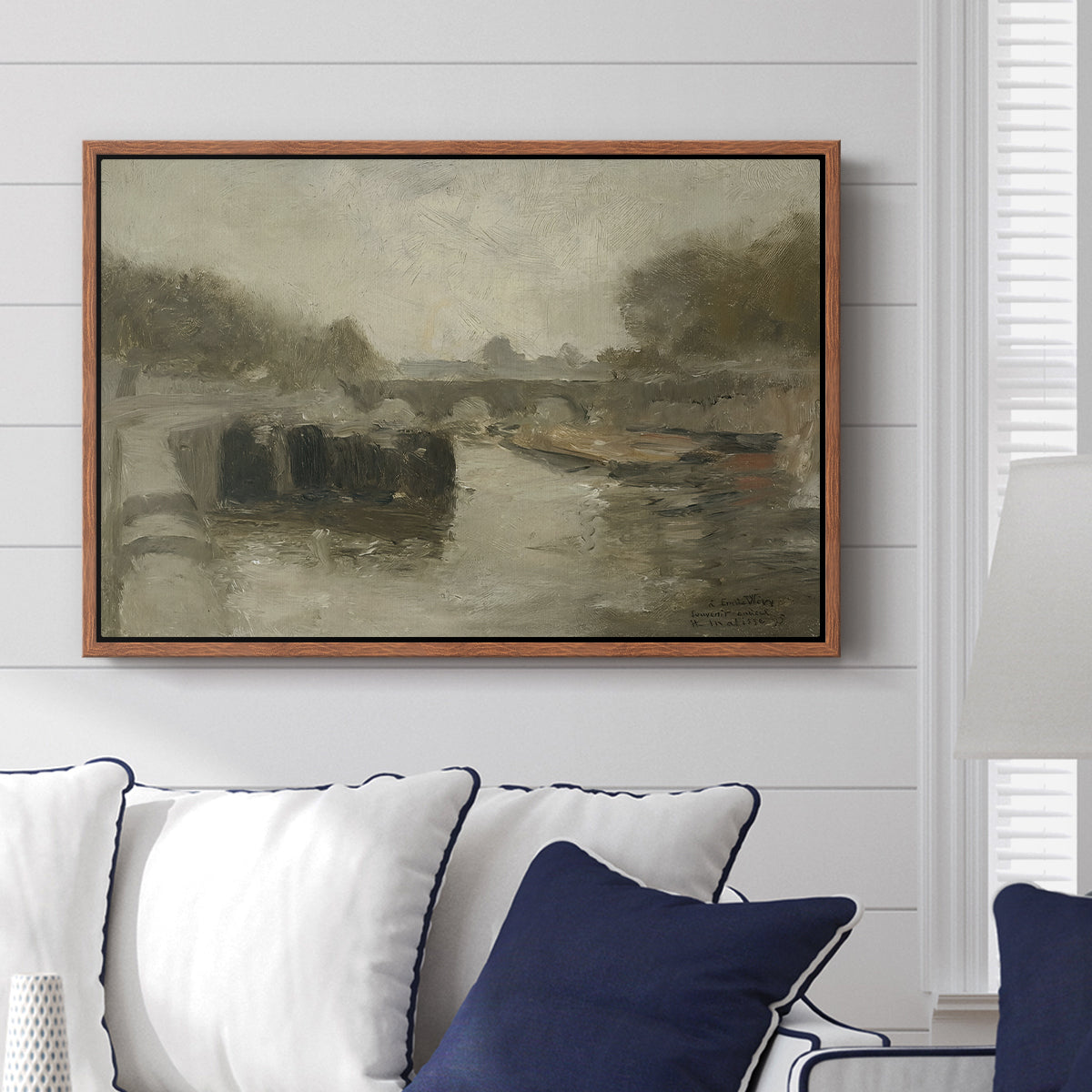 The Bridge (Le pont), 1895 - Floater Framed Canvas Print