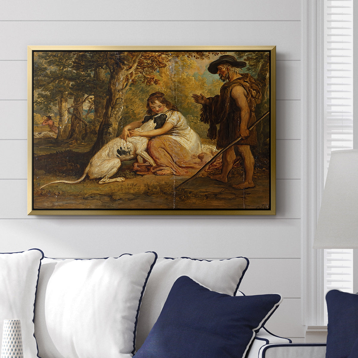 Measure for Measure, or The Biter Bit, 1840 - Floater Framed Canvas Print