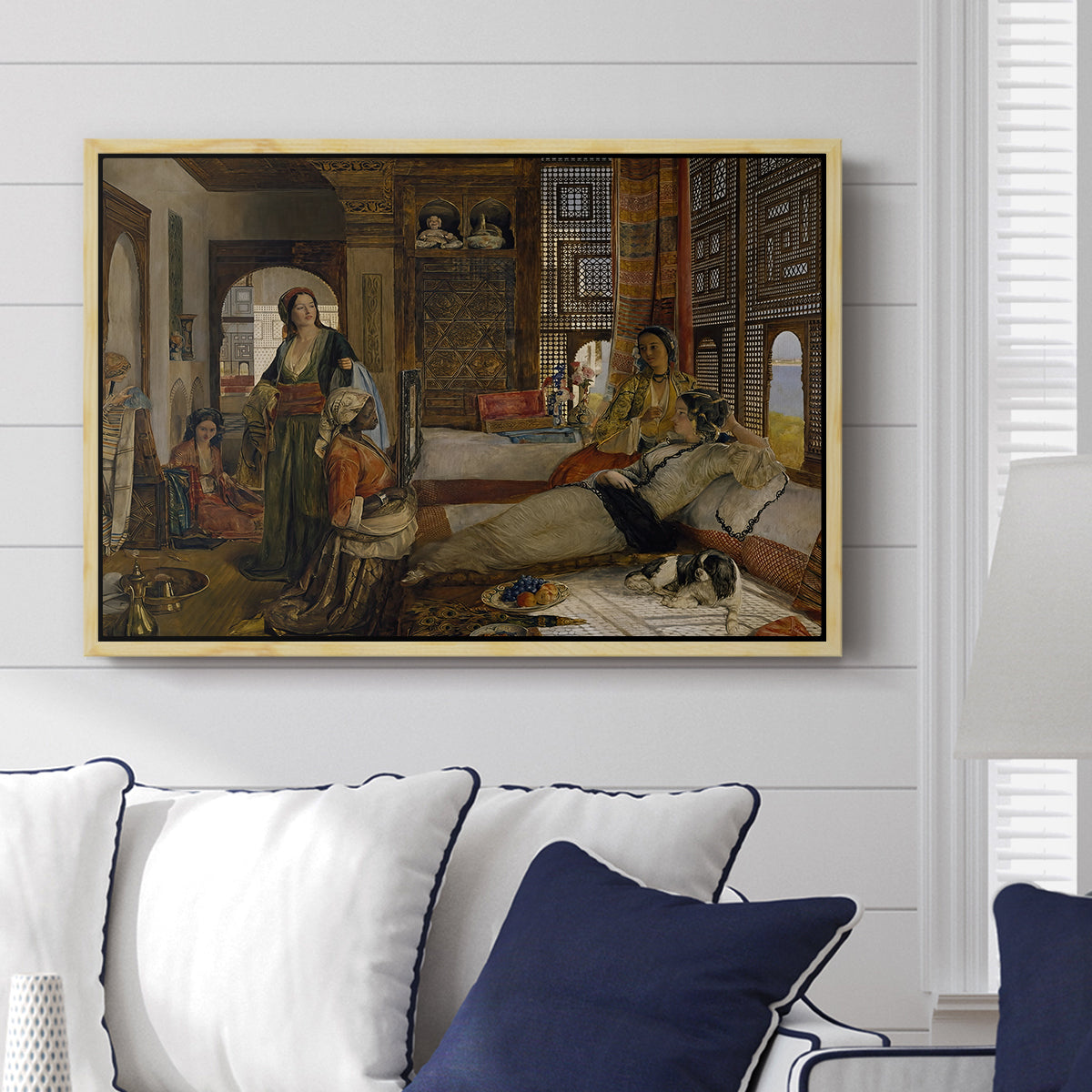 The Harem, 1876 - Floater Framed Canvas Print
