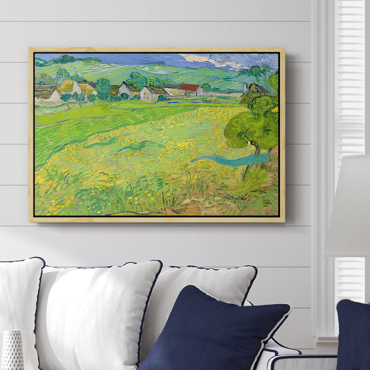 Les Vessenots in Auvers, 1890 - Floater Framed Canvas Print