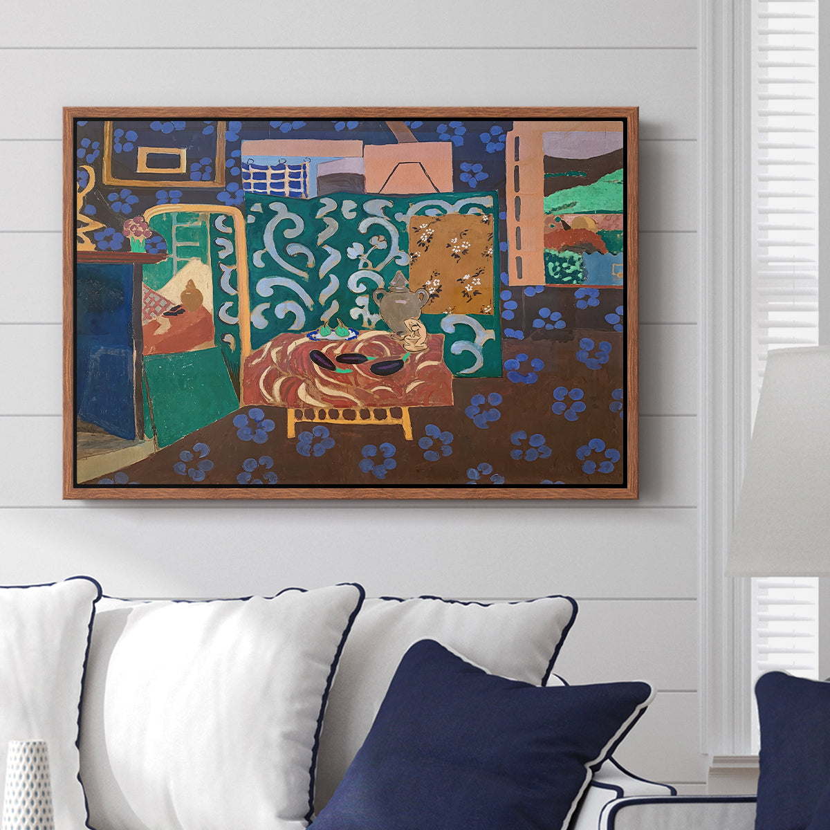 Interior with Aubergines, 1911 - Floater Framed Canvas Print