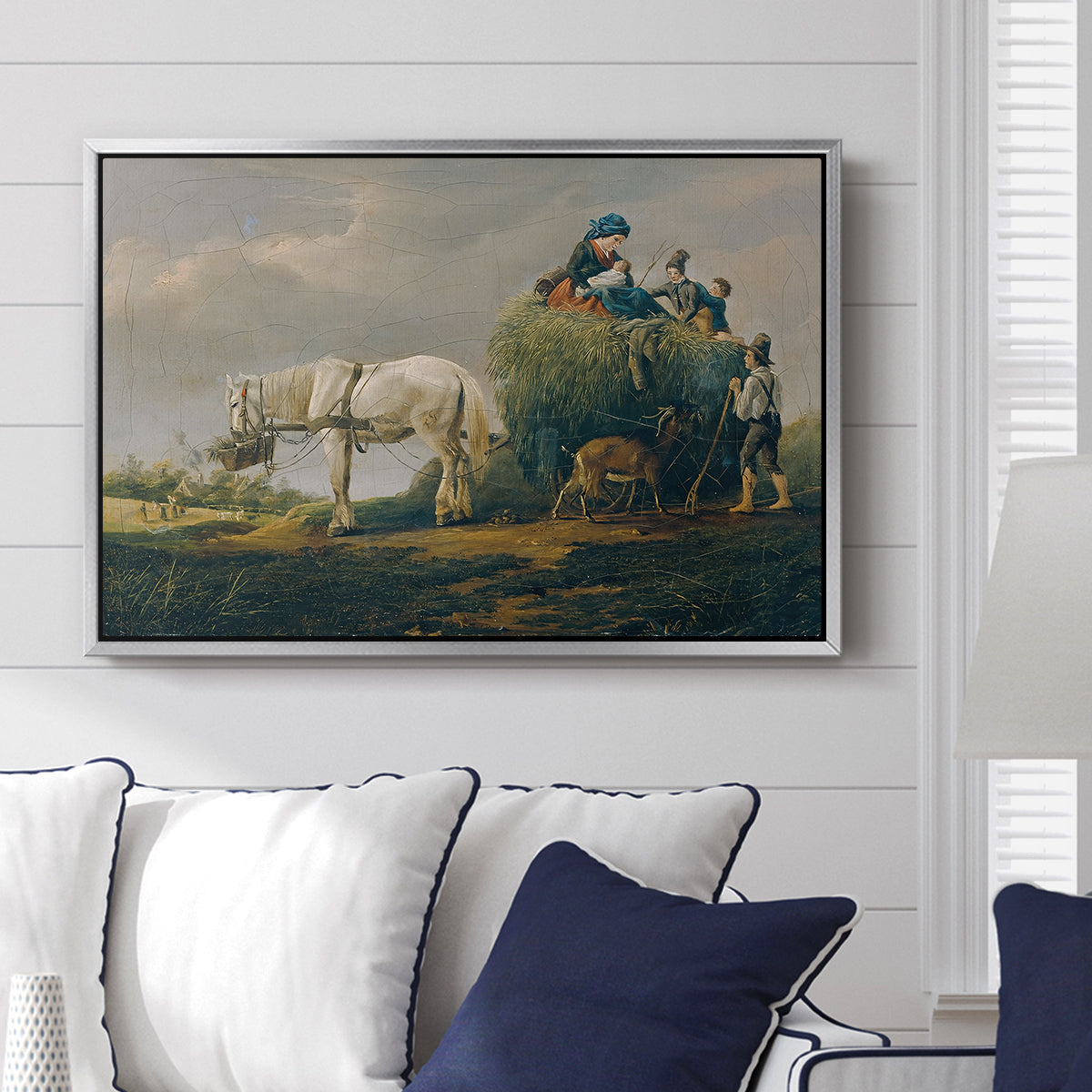 The Hay Wagon (Der Heuwagen), 1824 - Floater Framed Canvas Print