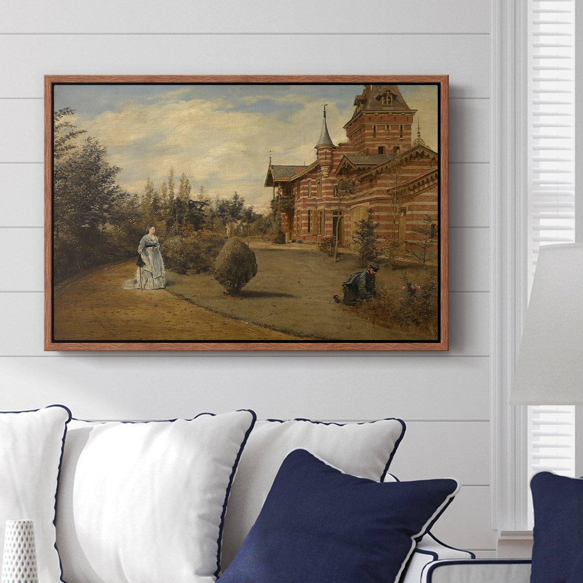 The Country House of Gustave Coûteaux, 1871 - Floater Framed Canvas Print