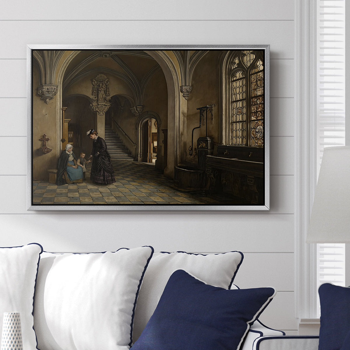 Interior of the Church of Saint Paul in Antwerp, c. 1865-1869 - Floater Framed Canvas Print