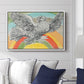 Flying Dove with Rainbow (Colombe volant à l'Arc-en-ciel), 1952 - Floater Framed Canvas Print