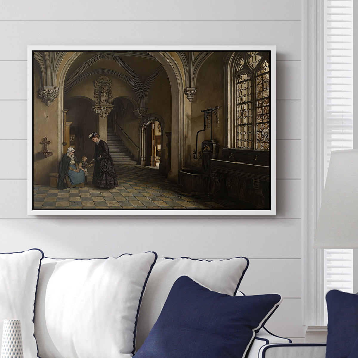 Interior of the Church of Saint Paul in Antwerp, c. 1865-1869 - Floater Framed Canvas Print
