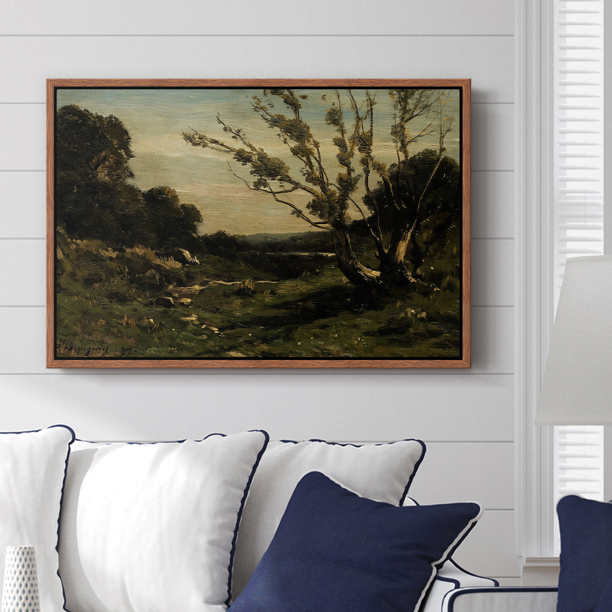 Morning in the Nievre, 1877 - Floater Framed Canvas Print