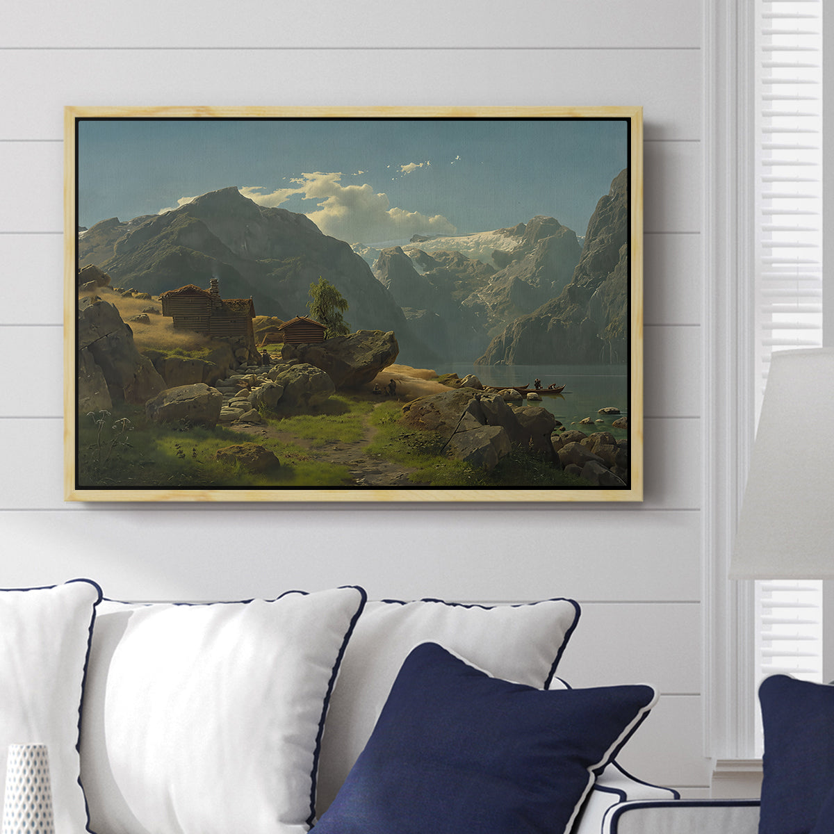 Balestrand, 1848 - Floater Framed Canvas Print
