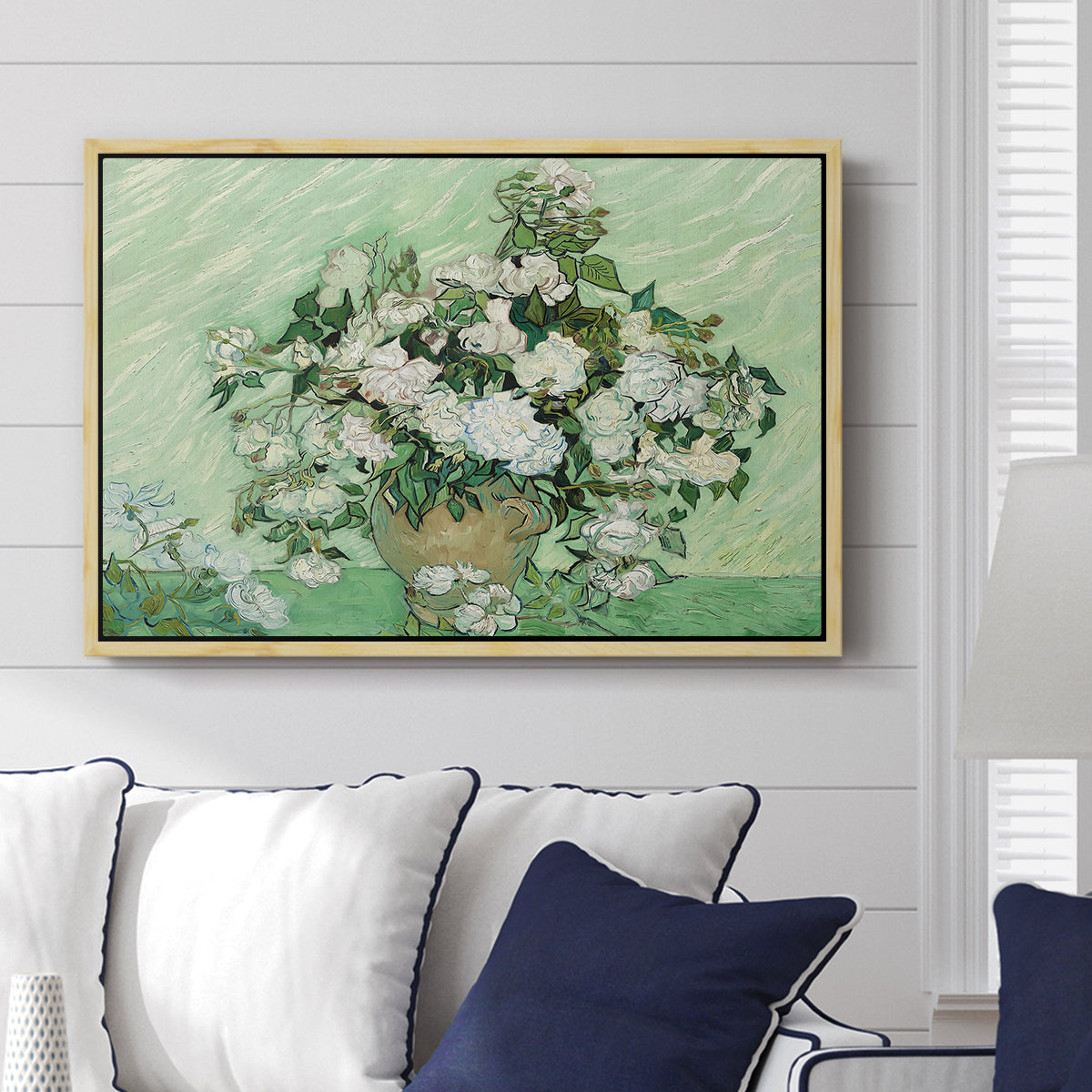 Roses, 1890 - Floater Framed Canvas Print