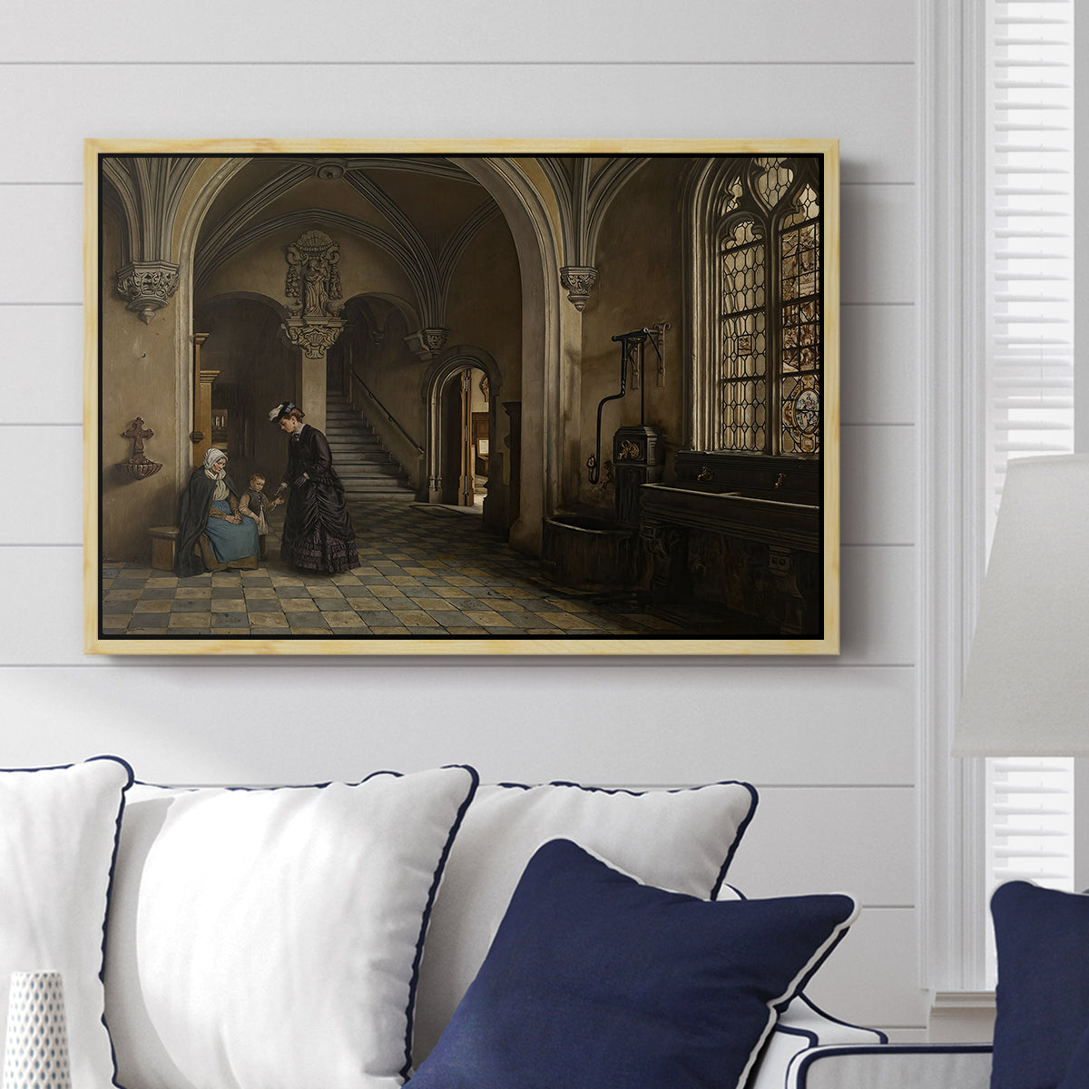 Interior of the Church of Saint Paul in Antwerp, c. 1865-1869 - Floater Framed Canvas Print