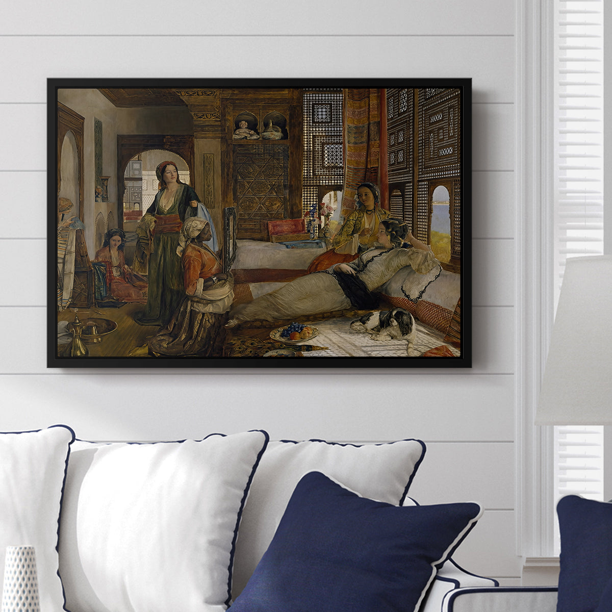 The Harem, 1876 - Floater Framed Canvas Print