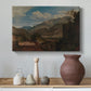 Canvas art print featuring an expressive landscape with elevation, styled above a decorative console
