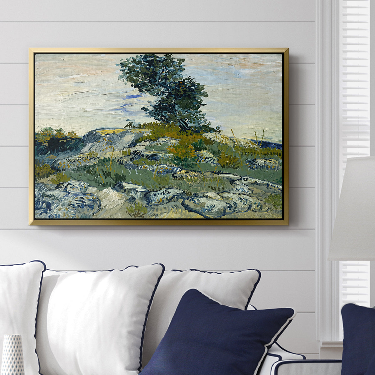 The Rocks, 1888 - Floater Framed Canvas Print