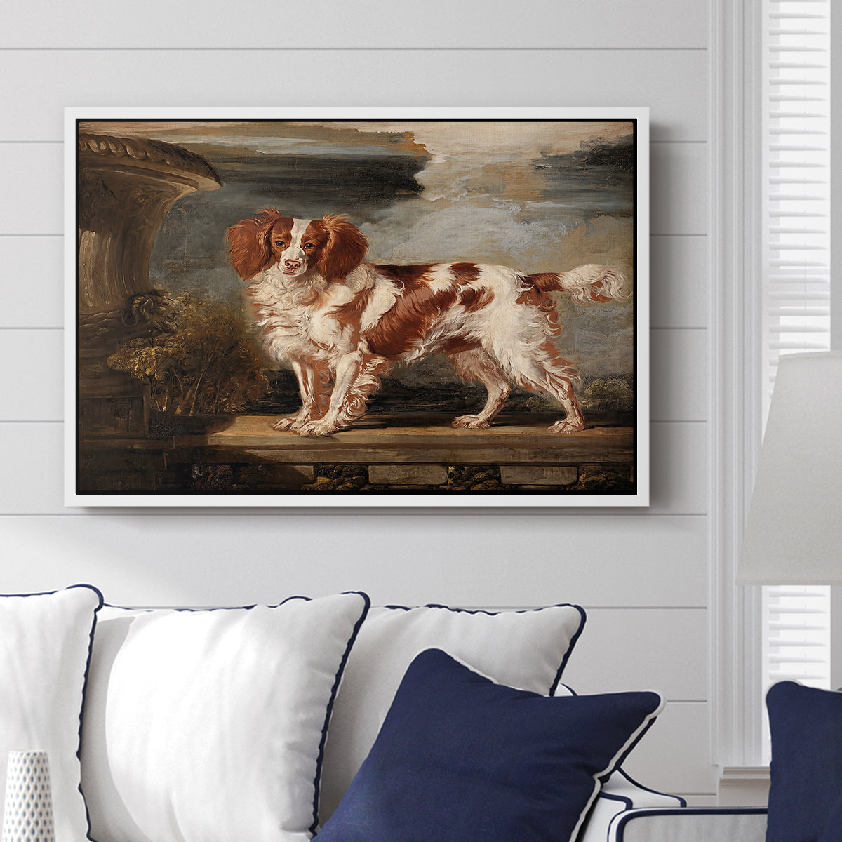 Portrait of Dash, a Favourite Spaniel, Property of Lady Frances Vane-Tempest, 1819 - Floater Framed Canvas Print