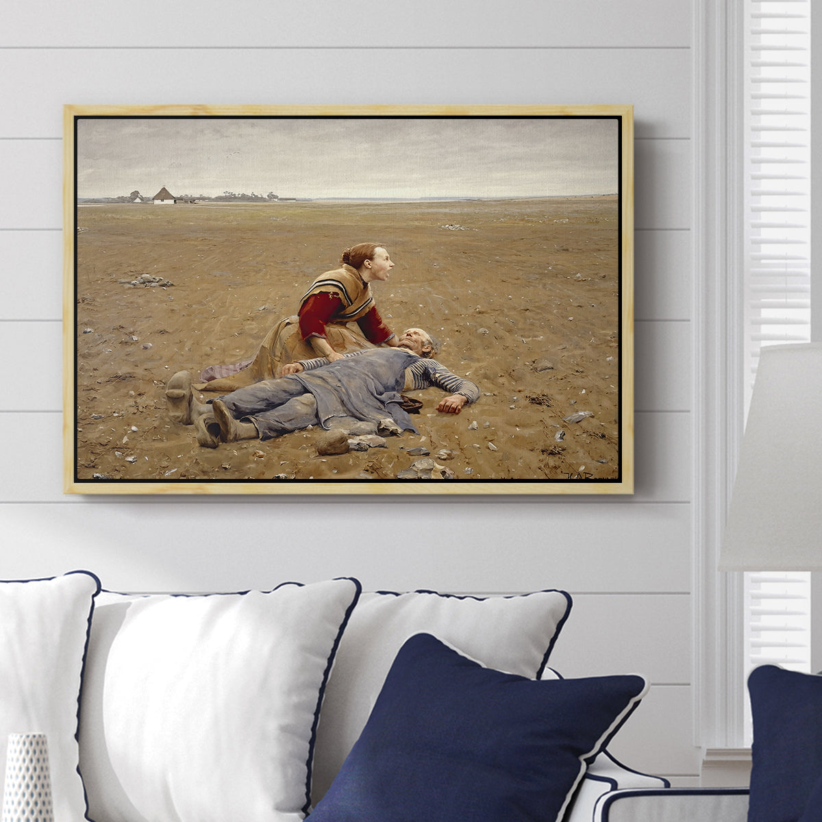 Worn Out (Udslidt), 1889 - Floater Framed Canvas Print