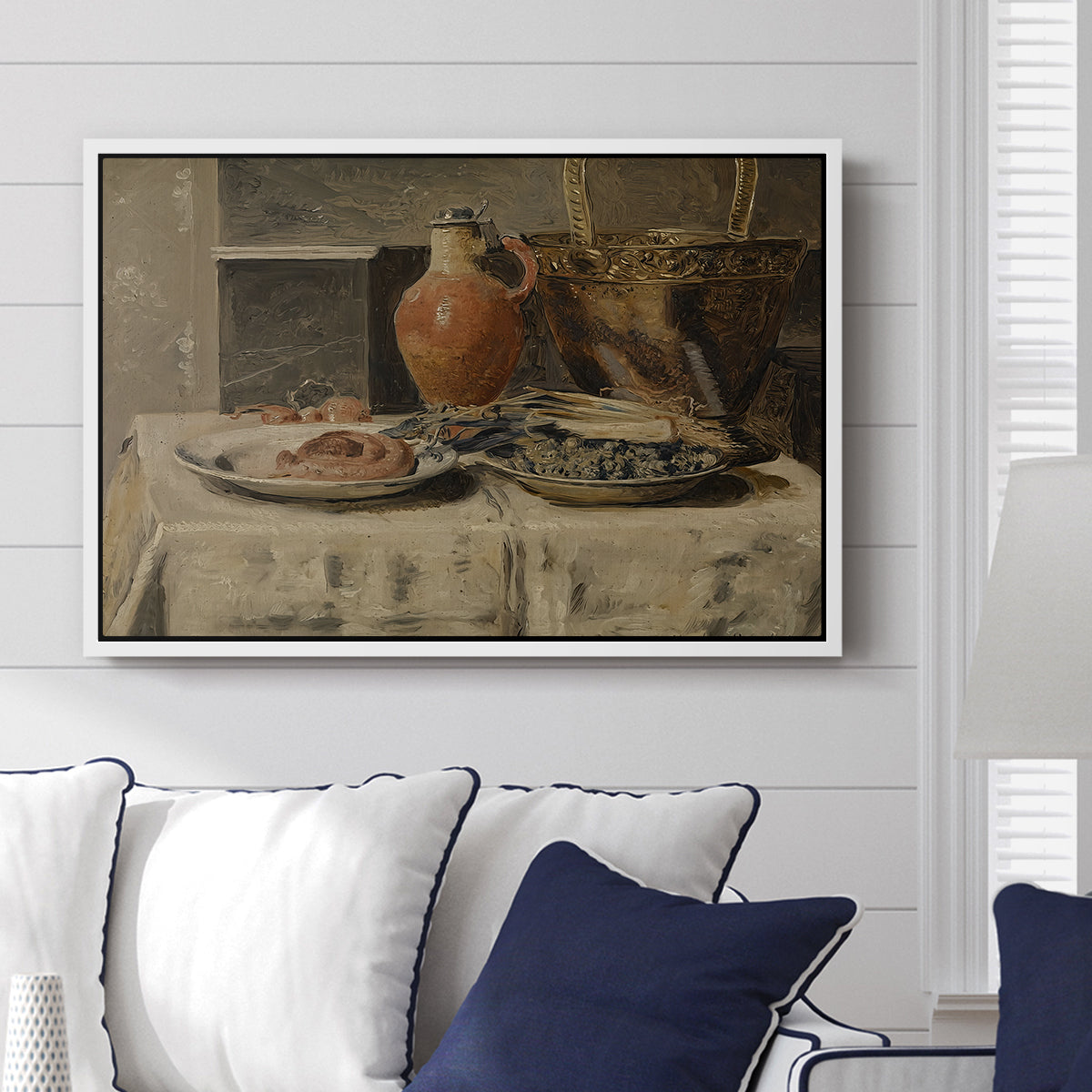 Still Life with Jar, c. 1881-1885 - Floater Framed Canvas Print
