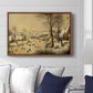 Winter Landscape with Skaters and Bird Trap, 1565 - Floater Framed Canvas Print