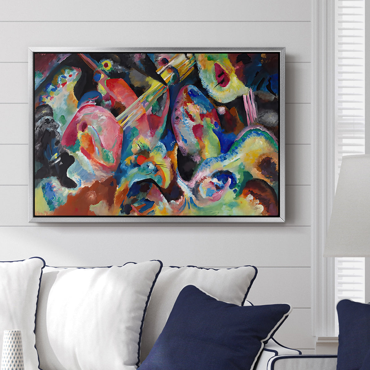 Improvisation. Deluge, 1913 - Floater Framed Canvas Print