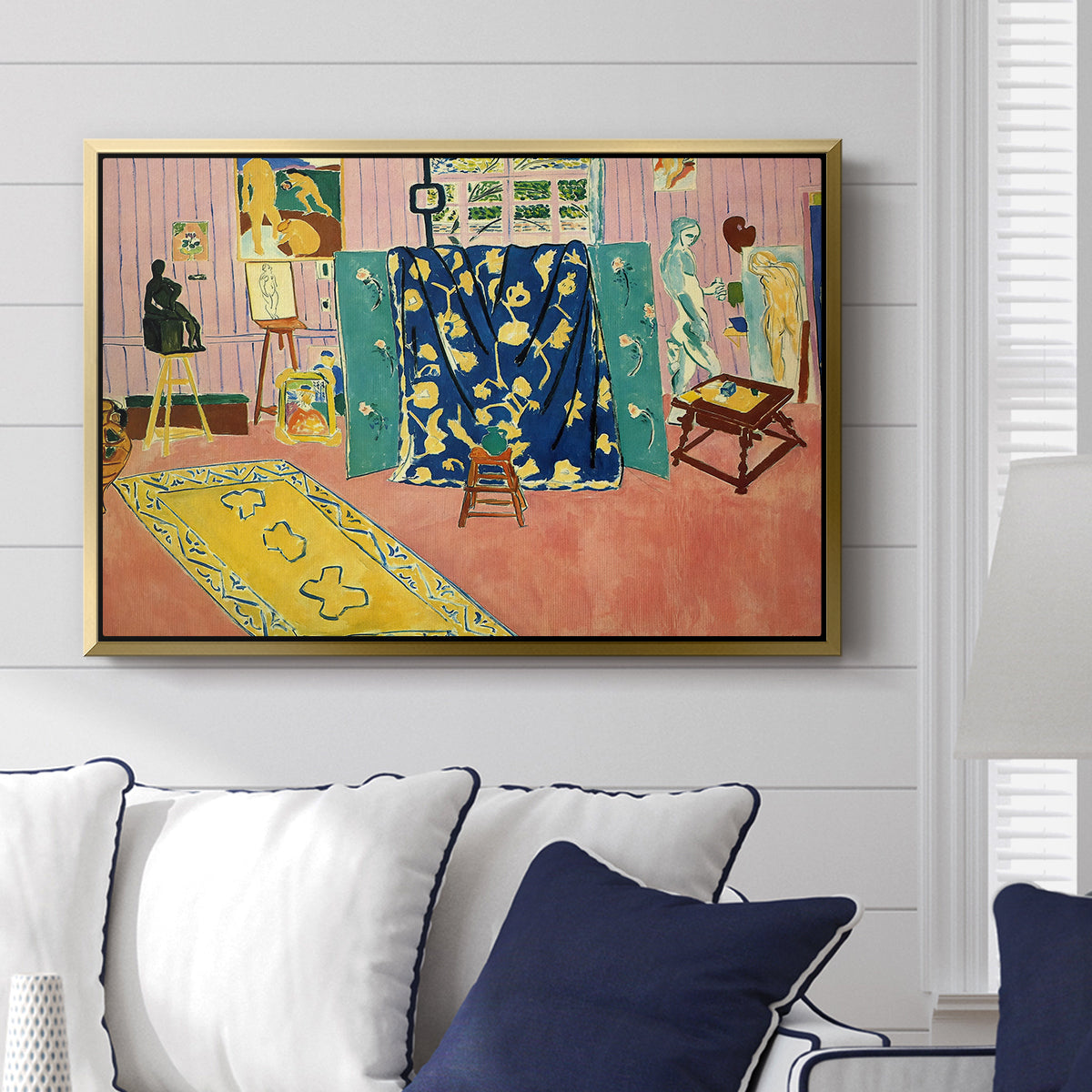The Pink Studio (L'Atelier Rose), 1911 - Floater Framed Canvas Print