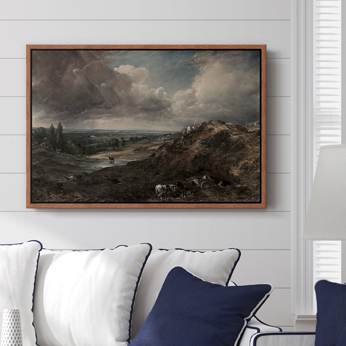 Branch Hill Pond, Hampstead Heath, c. 1828 - Floater Framed Canvas Print