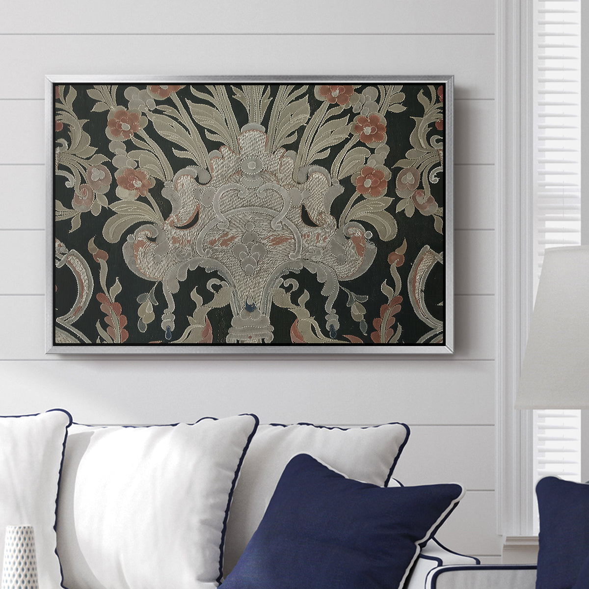 Hanging (Printed Textile), c. 18th Century - Floater Framed Canvas Print