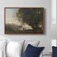 Dance Under the Trees at the Edge of the Lake, c. 1865-1870 - Floater Framed Canvas Print