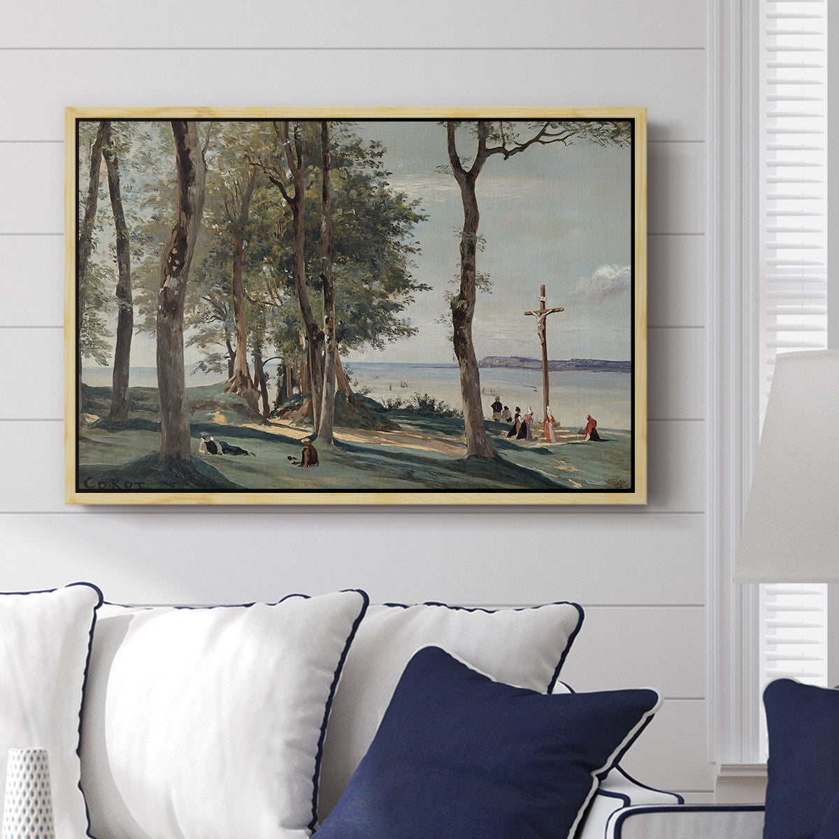 A Calvary on the Cote de Grace, c. 1829 - Floater Framed Canvas Print