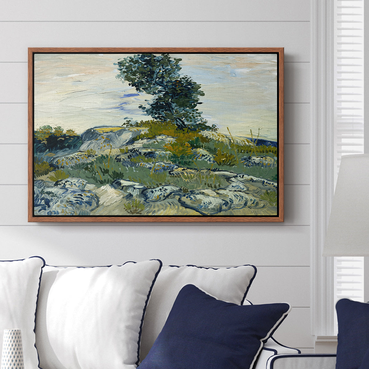 The Rocks, 1888 - Floater Framed Canvas Print