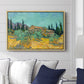 Wooden Sheds Among the Olive Trees and Cypresses, 1889 - Floater Framed Canvas Print
