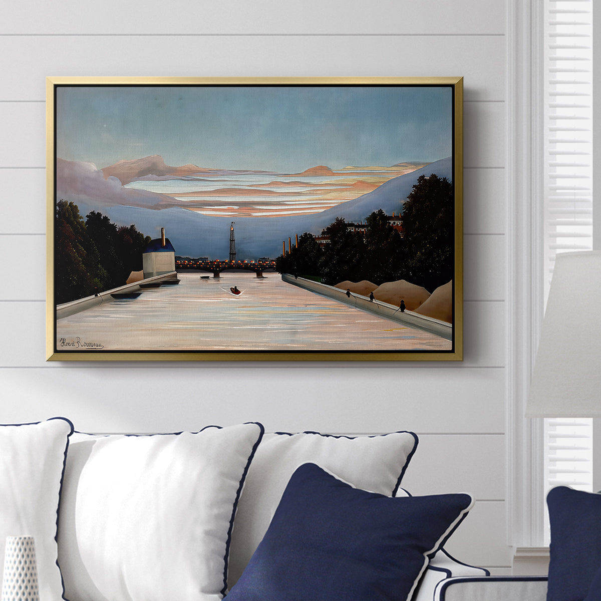 The Eiffel Tower, c. 1898 - Floater Framed Canvas Print
