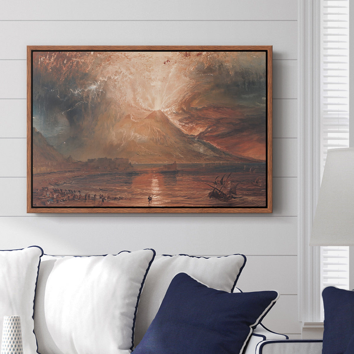 Vesuvius in Eruption, c. 1817 - Floater Framed Canvas Print
