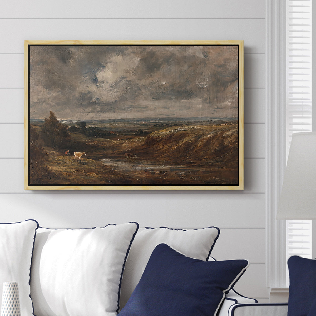 Hampstead Heath, 1825 - Floater Framed Canvas Print