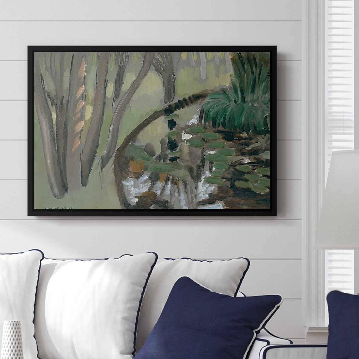 The Stream, Maintenon, 1918 - Floater Framed Canvas Print