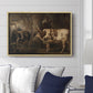 Portraits of Two Extraordinary Oxen, Property of the Earl of Powis, 1814 - Floater Framed Canvas Print
